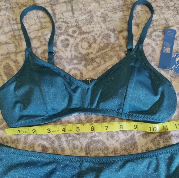 CUPSHE Women's Two Piece High Waisted Shining Bikini Set - Picture 9 of 12